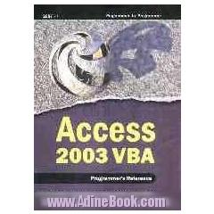 Access 2003 VBA programmer's reference