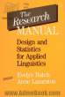 The research manual: design and statistics for applied linguistics