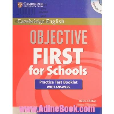 Objective first for school