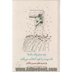 جلد کتاب چه محترم اند بادها که جهت را خود انتخاب می کنند (پاره حرف های حسین پاکدل)