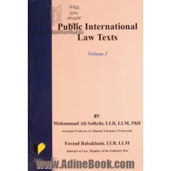 Public international law texts - volume 1