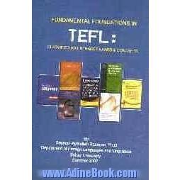 Fundamental foundations in TEFL: classified MA entrance exams & concepts