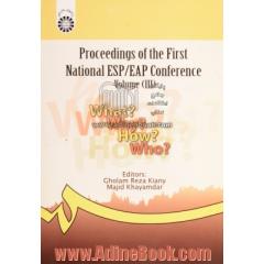 Proceedings of the first national ESP/EAP conference