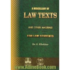 A miscellany of law texts and other materials for law students